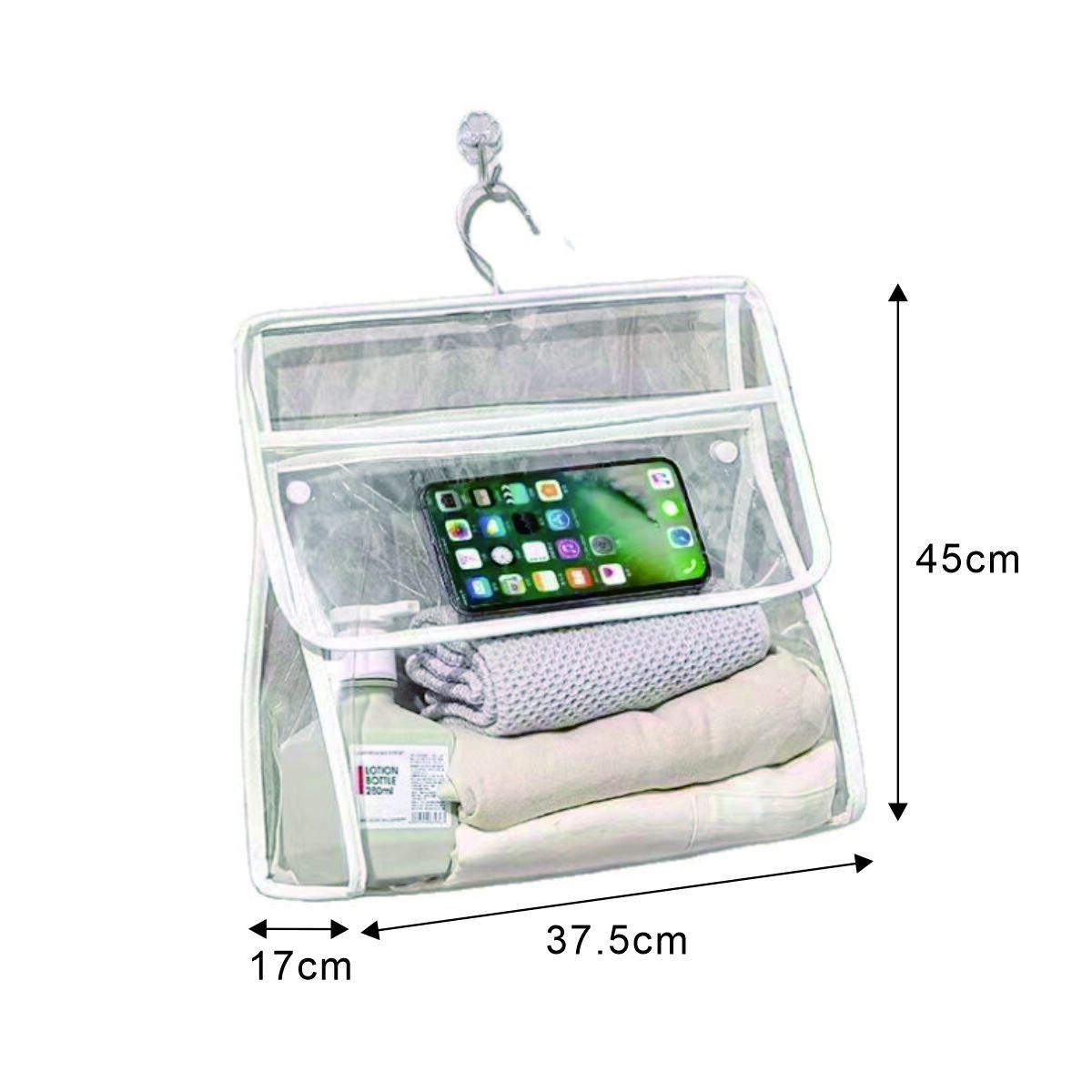 Bathroom Transparent Hanging Storage Bag 5
