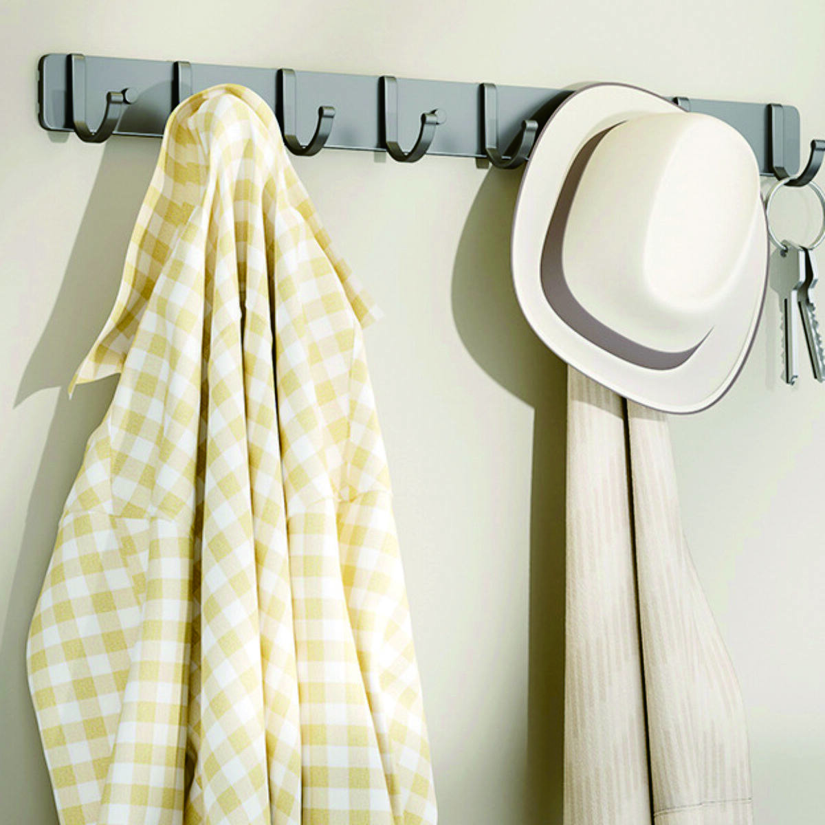 Drill-Free Aluminum Alloy Multi-Hook Rack 2