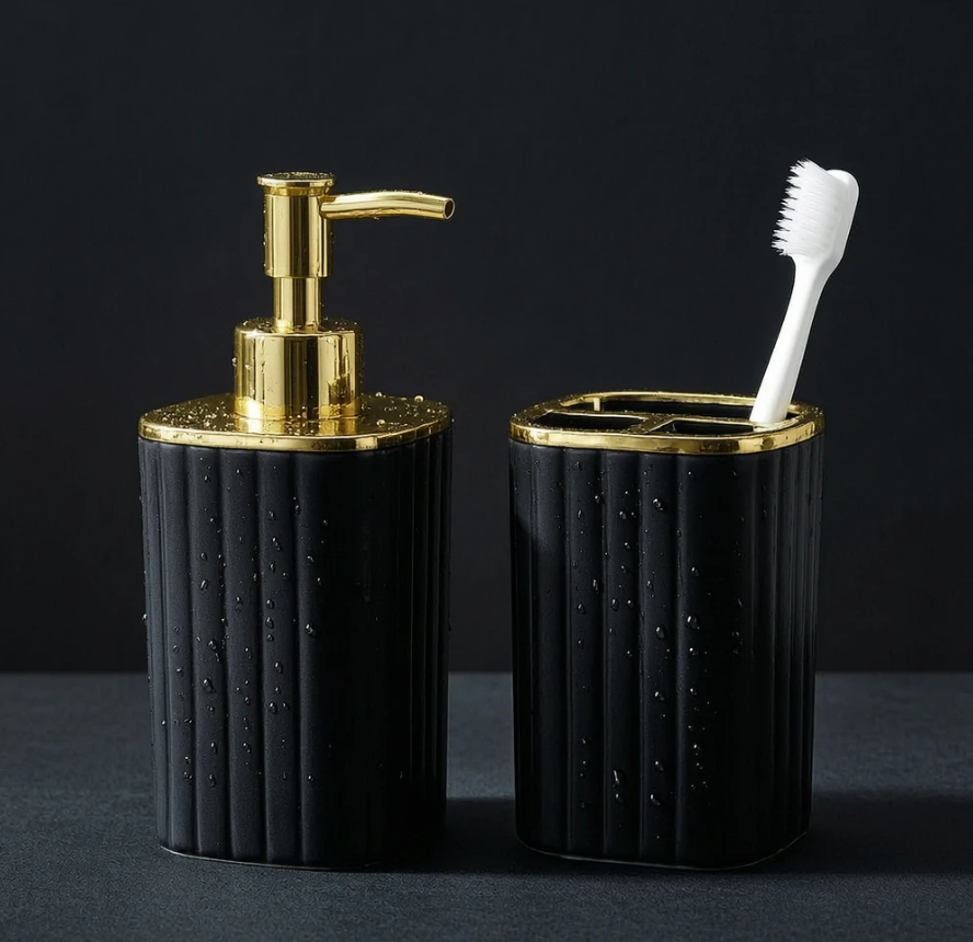Vertical Groove Luxury Bathroom Set 4