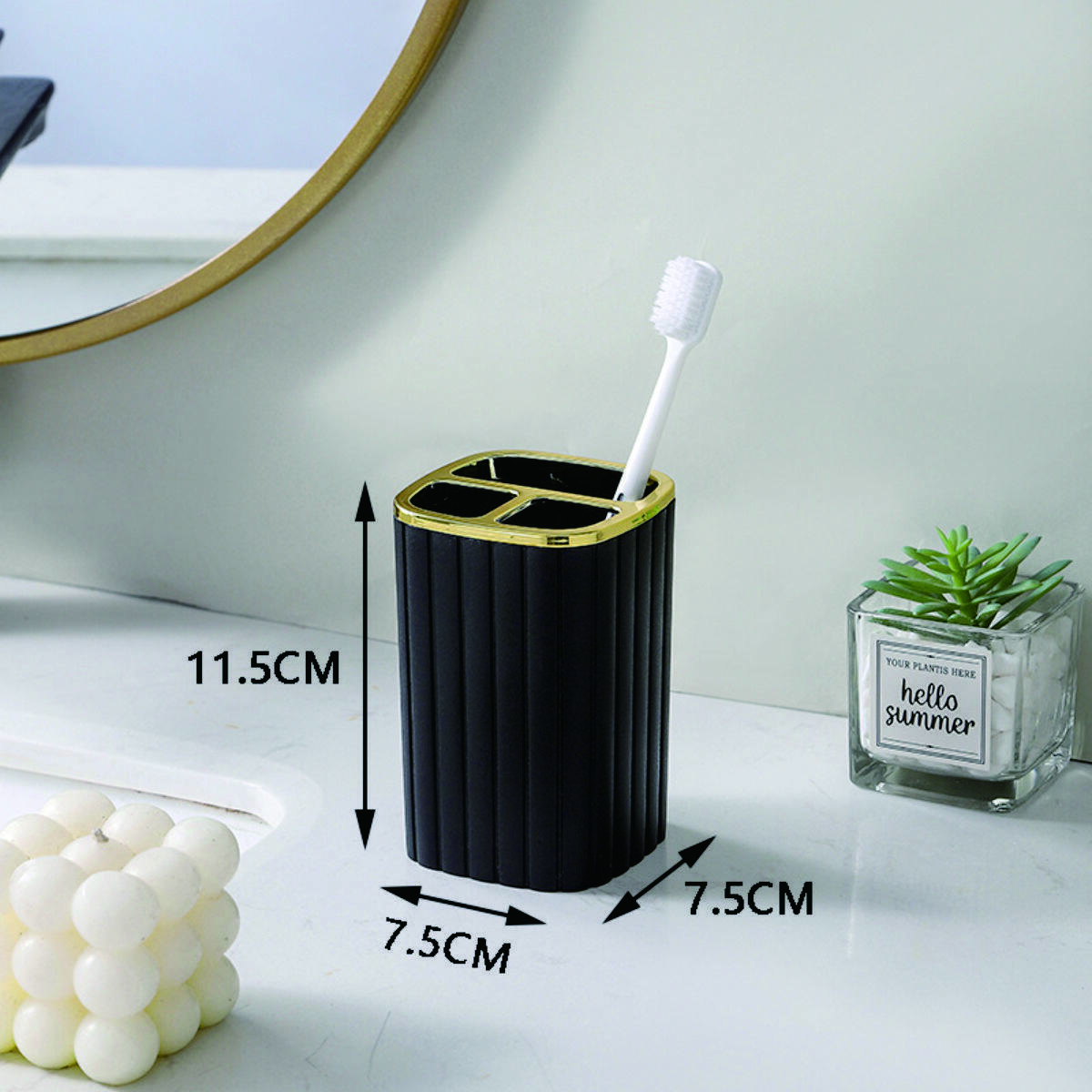 Vertical-Groove Luxury Bathroom Set 8