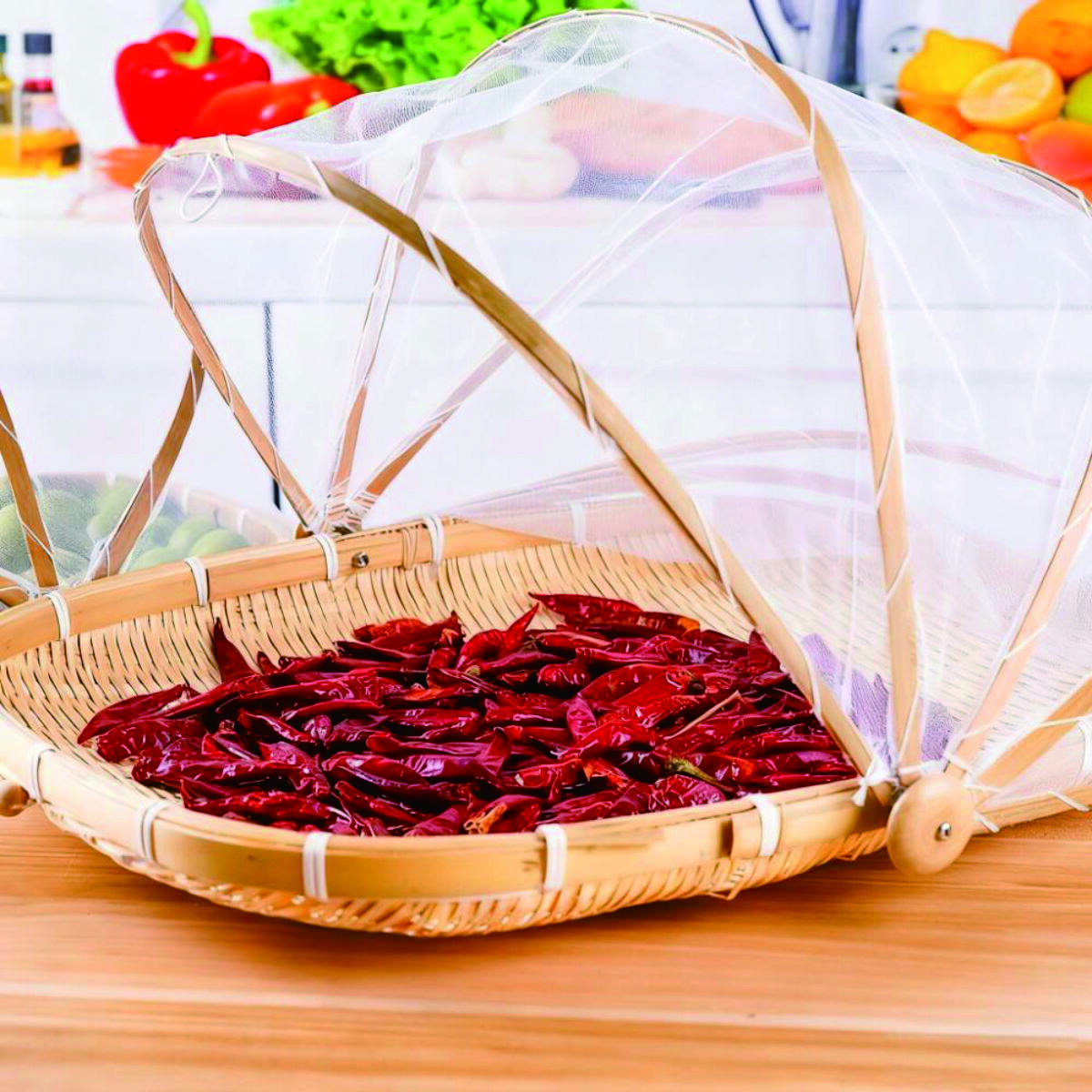 竹编防虫食物罩(三件套)