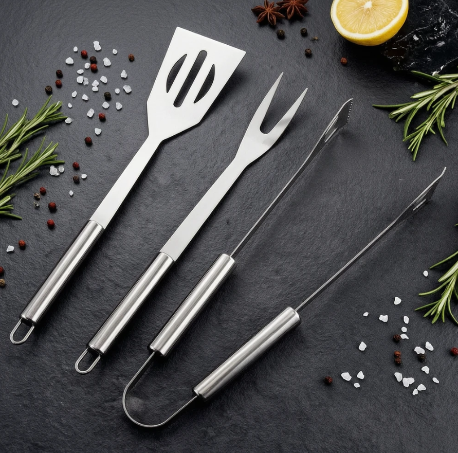 4-Piece Stainless Steel BBQ Set 2