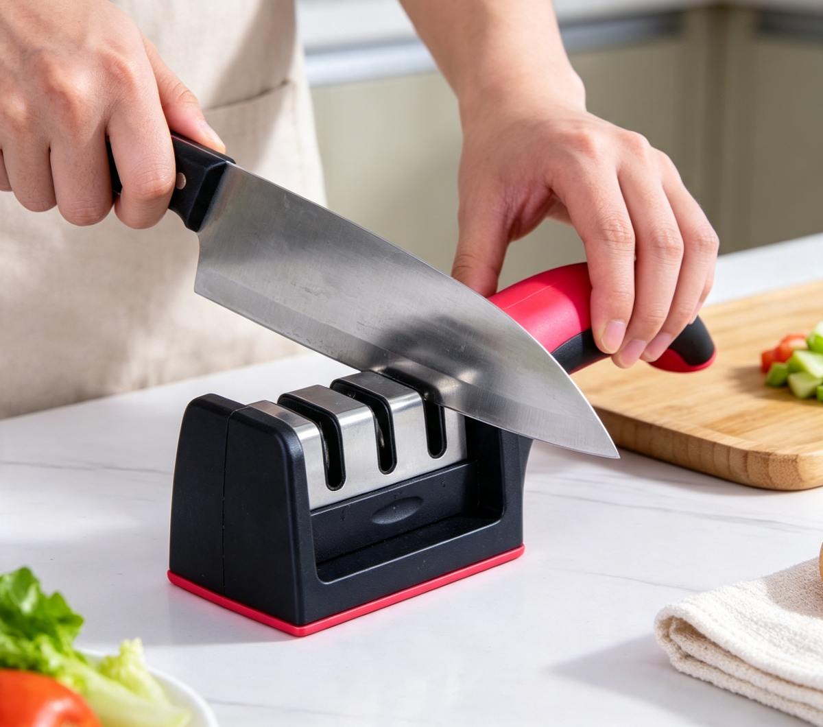 New Three-Stage Sharpener: Rapid Blade Grinder 4