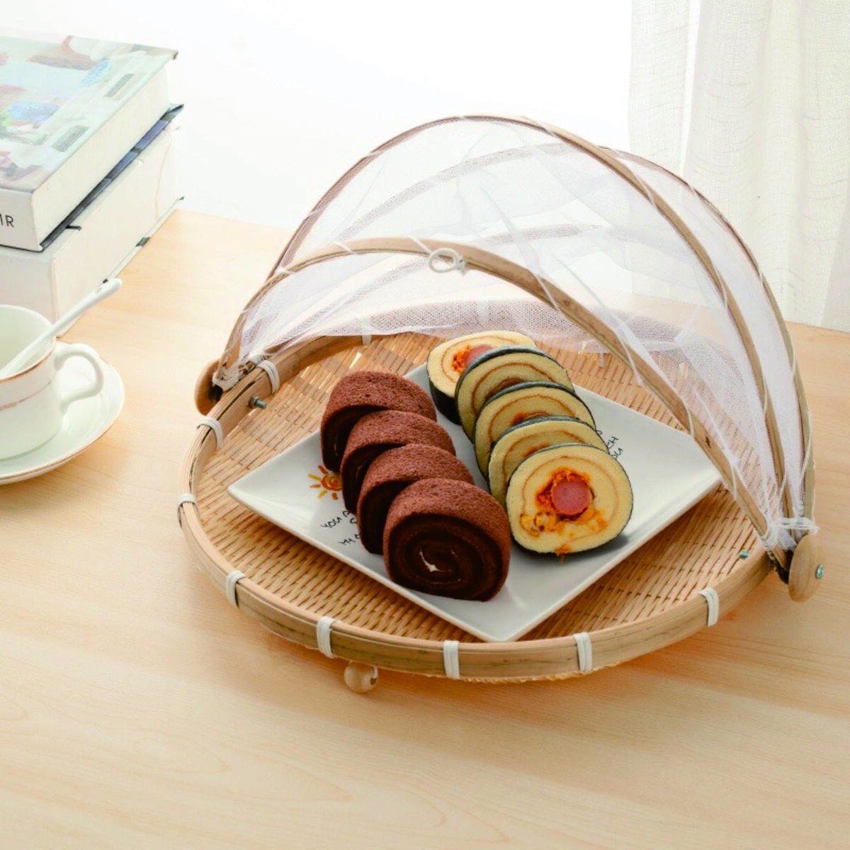 Round Bamboo Mesh Food Covers (3-Pack) 4