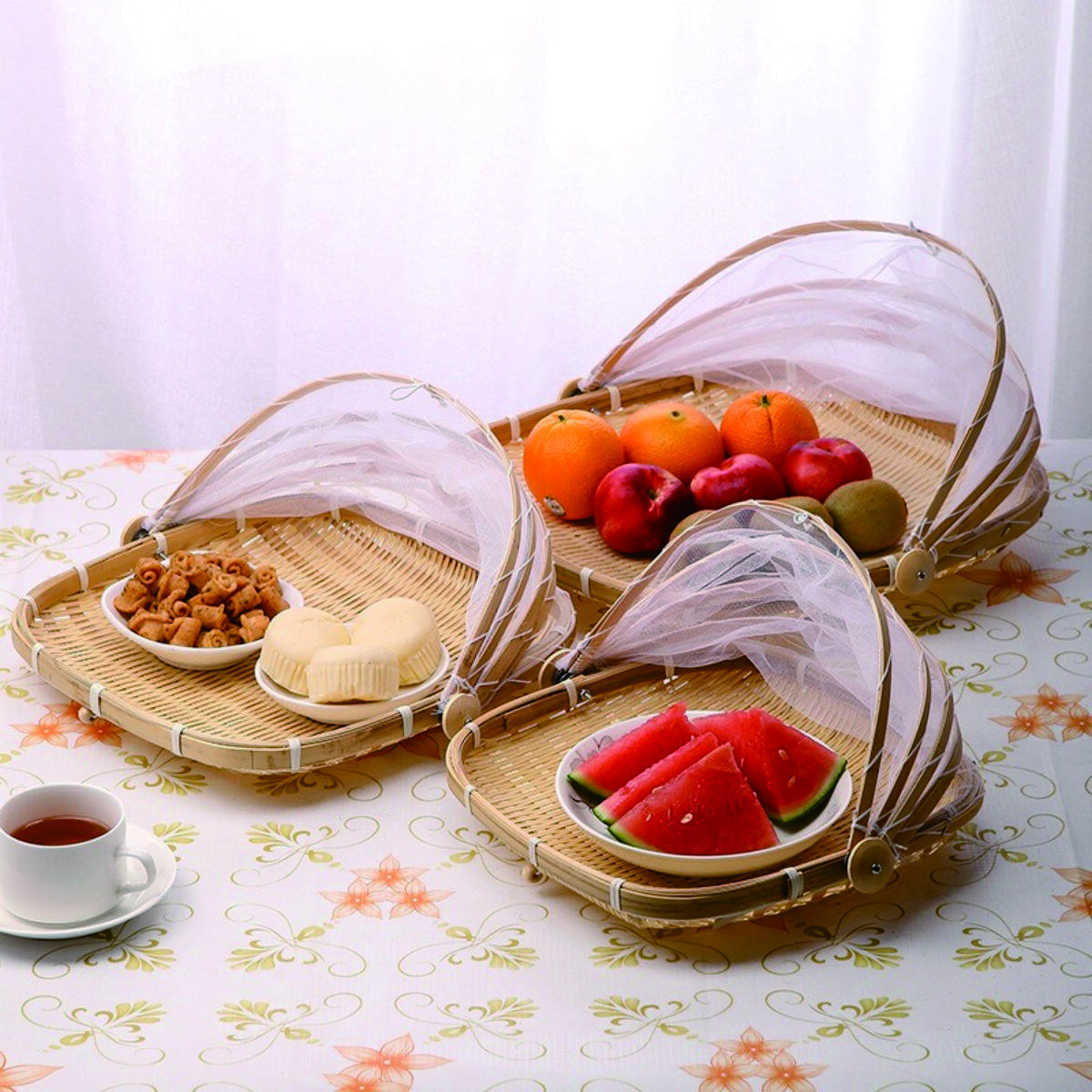 Bamboo Woven Insect-Proof Food Cover (3-Piece Set) 4