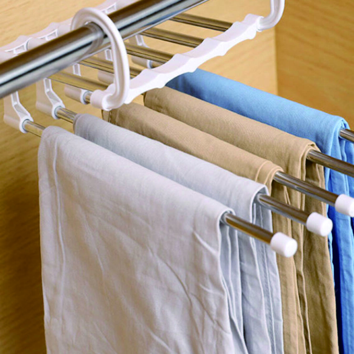 Stainless Steel Multi-Functional Expandable Folding Clothes Storage Rack 2
