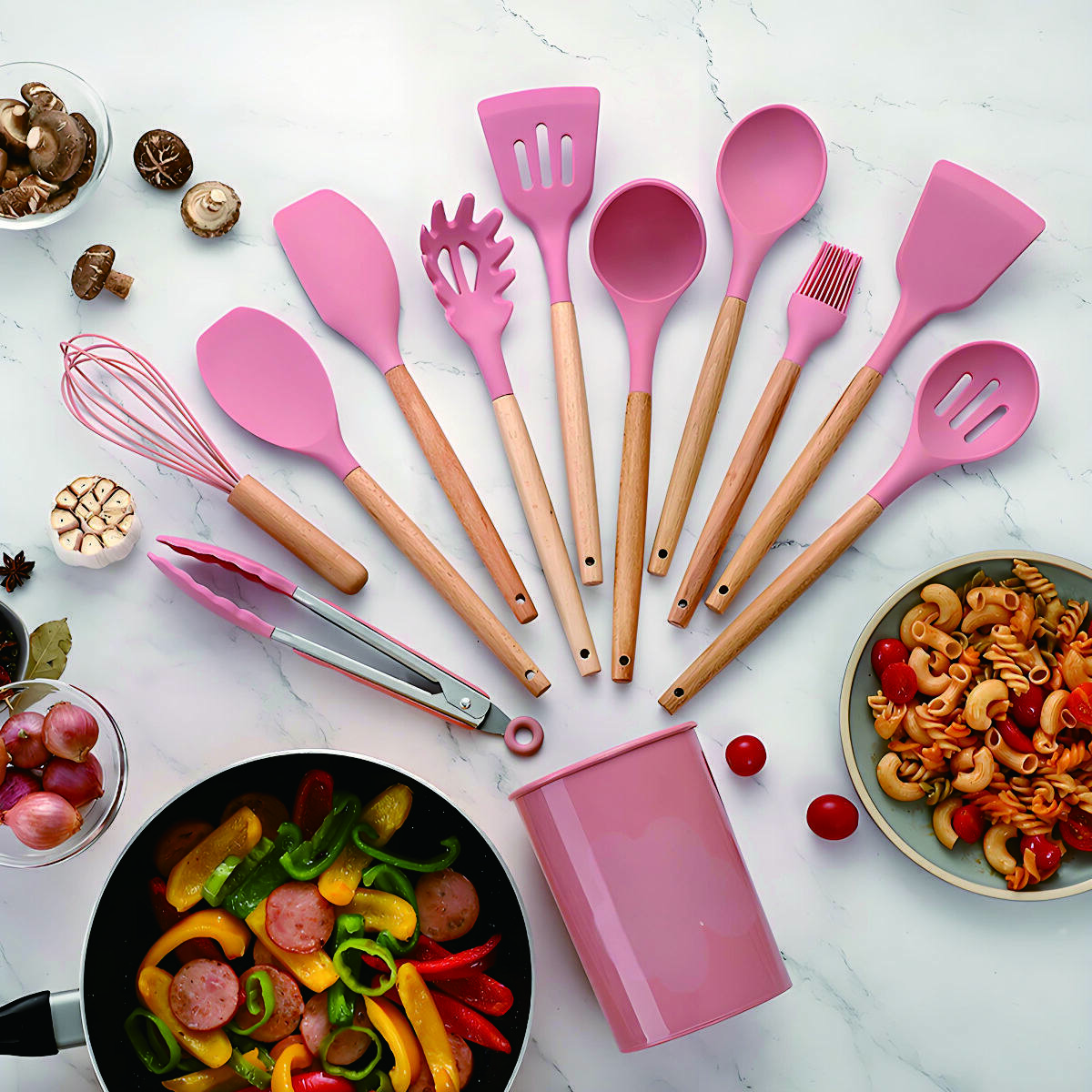 12-Piece Silicone Non-Stick Cookware Set 2