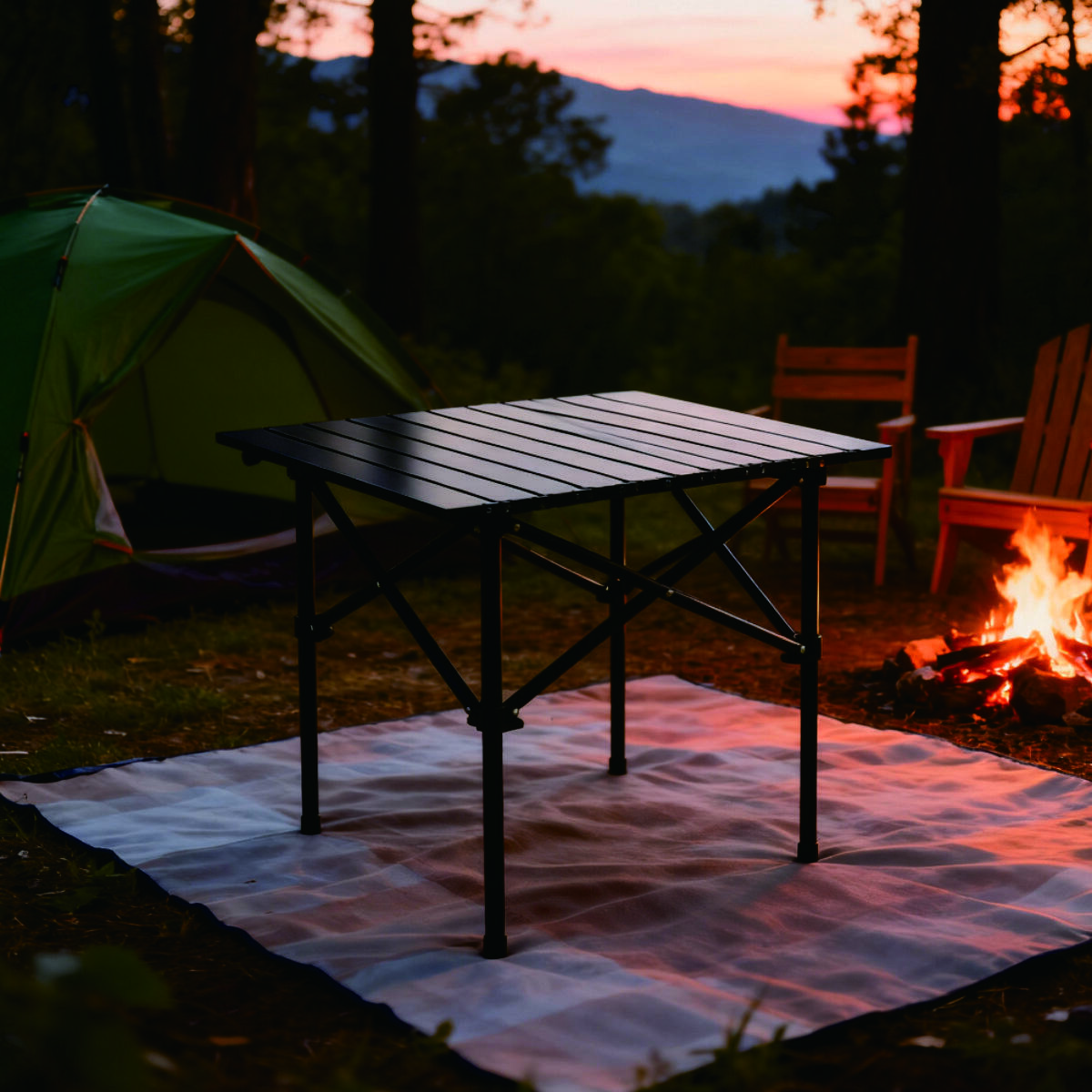 Small Folding Egg Roll Table for Outdoors