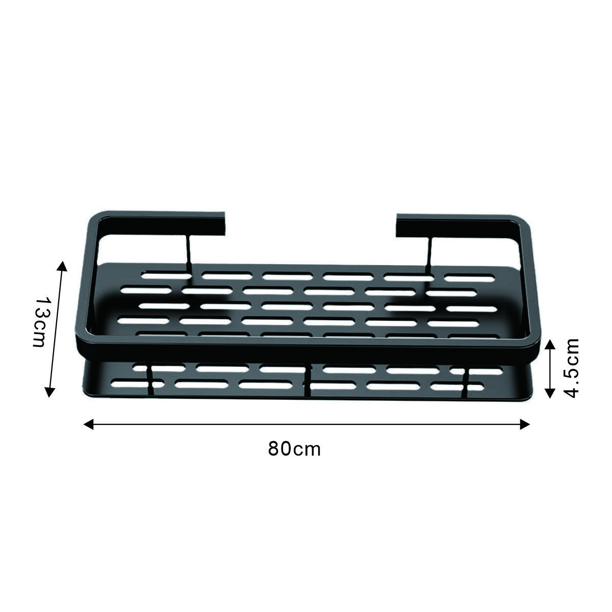 Long Double-Layer No-Drill Wall-Mount Organizer 5