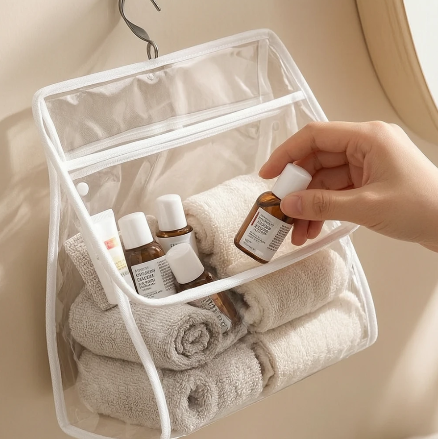 Transparent Hanging Bathroom Storage Bag 4