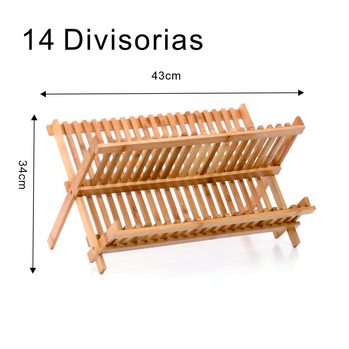 Bamboo Folding Dish Rack 6