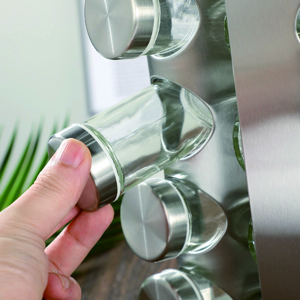Multi-tier Stainless Steel 360-Degree Rotating 16 Spice Rack 4