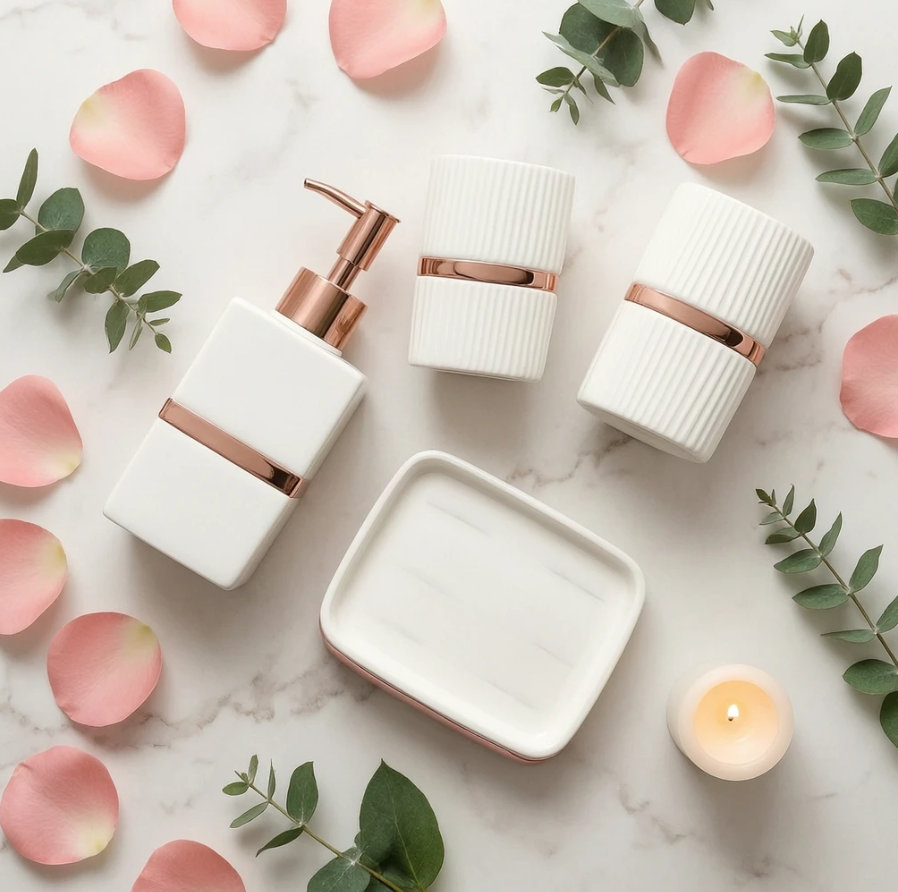 Electroplated Gold Bathroom Set 2