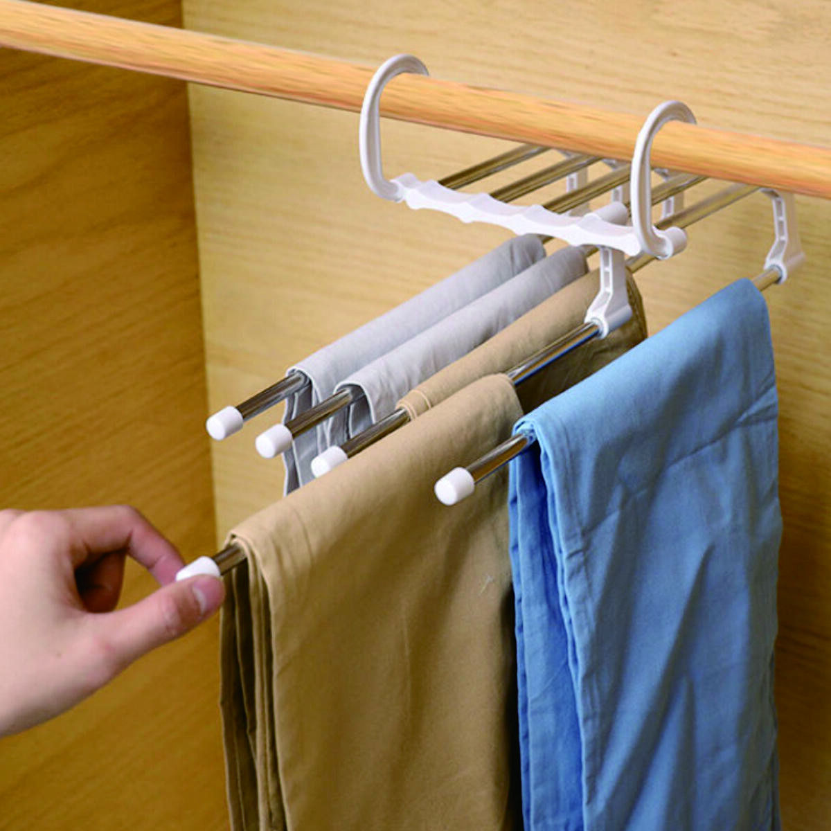 Stainless Steel Multi-Functional Expandable Collapsible Clothes Storage Rack 3