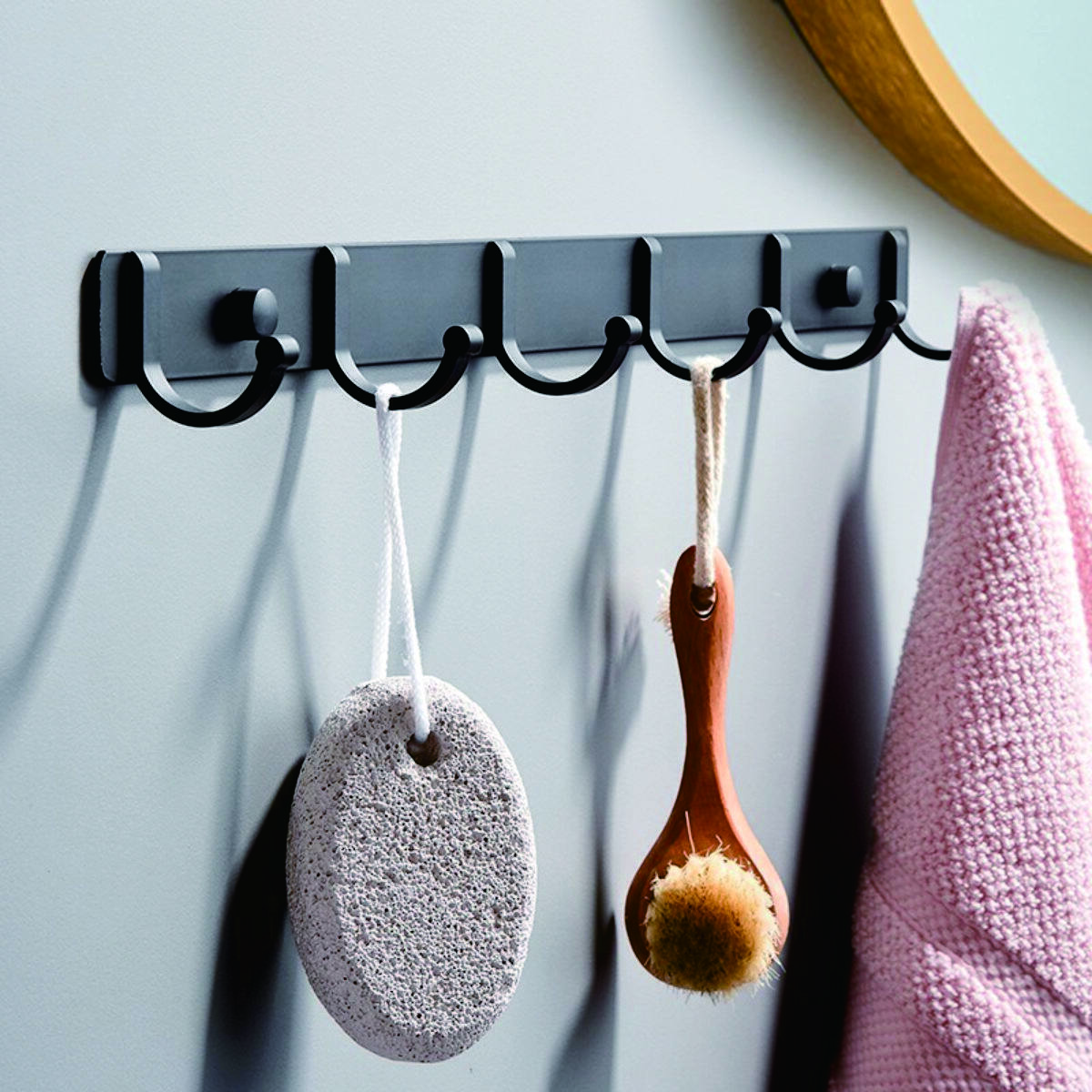 No-Drill Aluminum Alloy Hook Rack 5