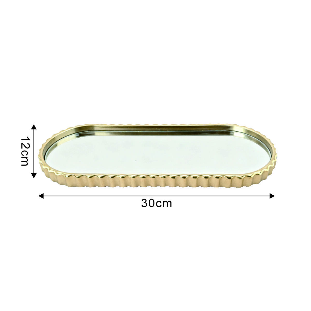 Gold-Trimmed Mirror Storage Tray 6