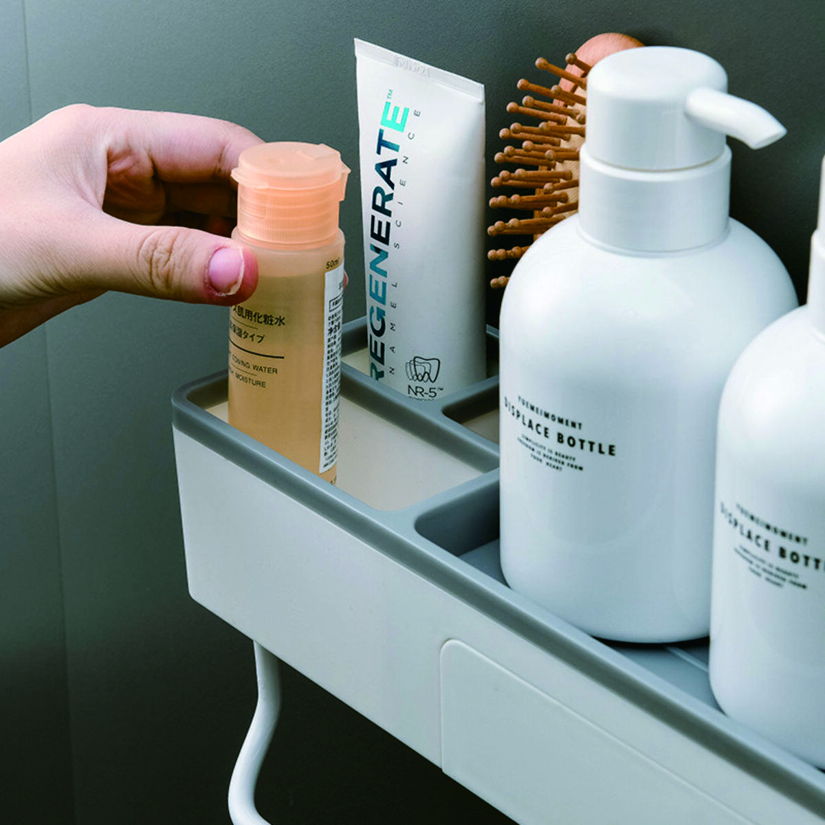 Bathroom Organizer Shelf for Shampoo, Towels, and Body Wash 2
