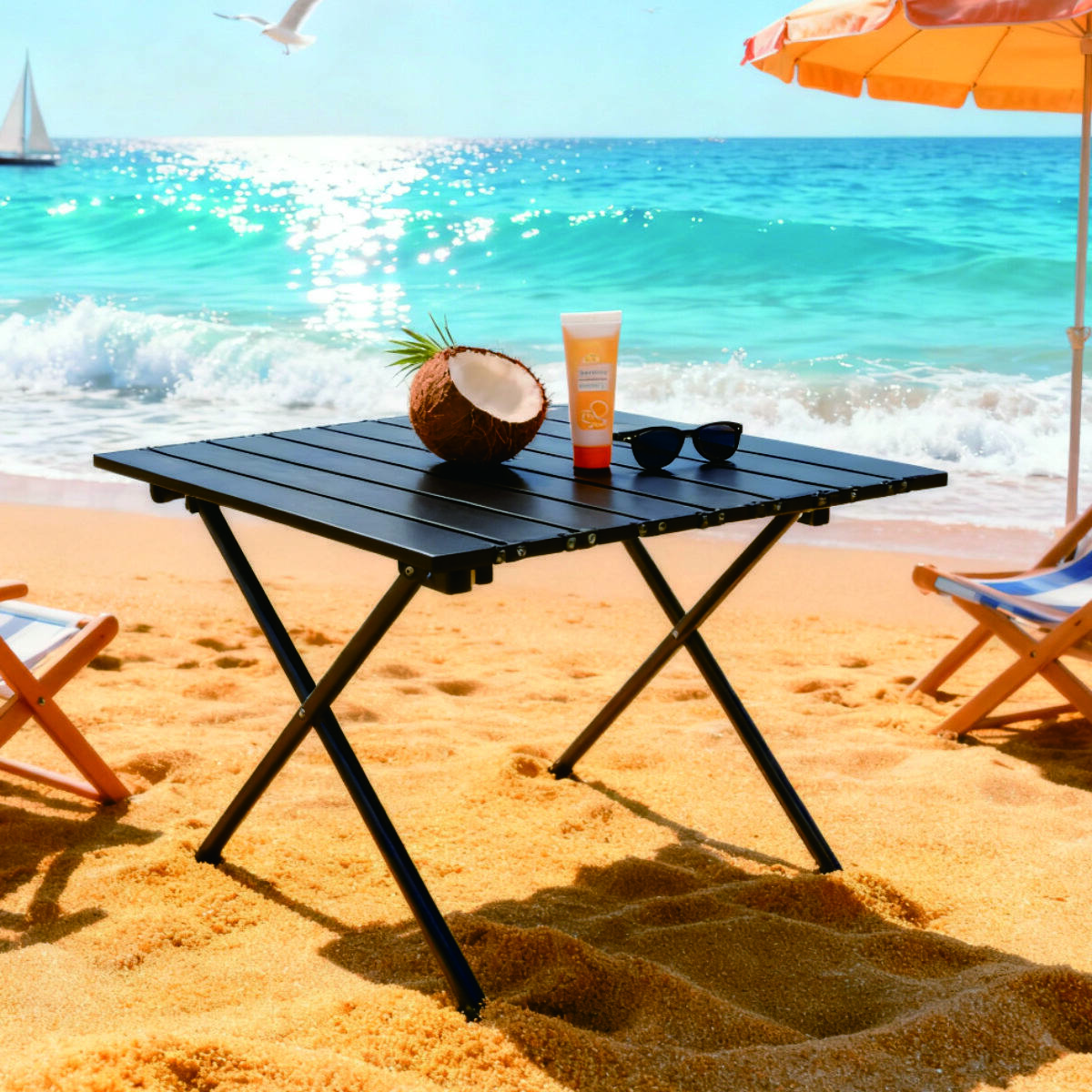 Outdoor Small Folding Egg Roll Table 5
