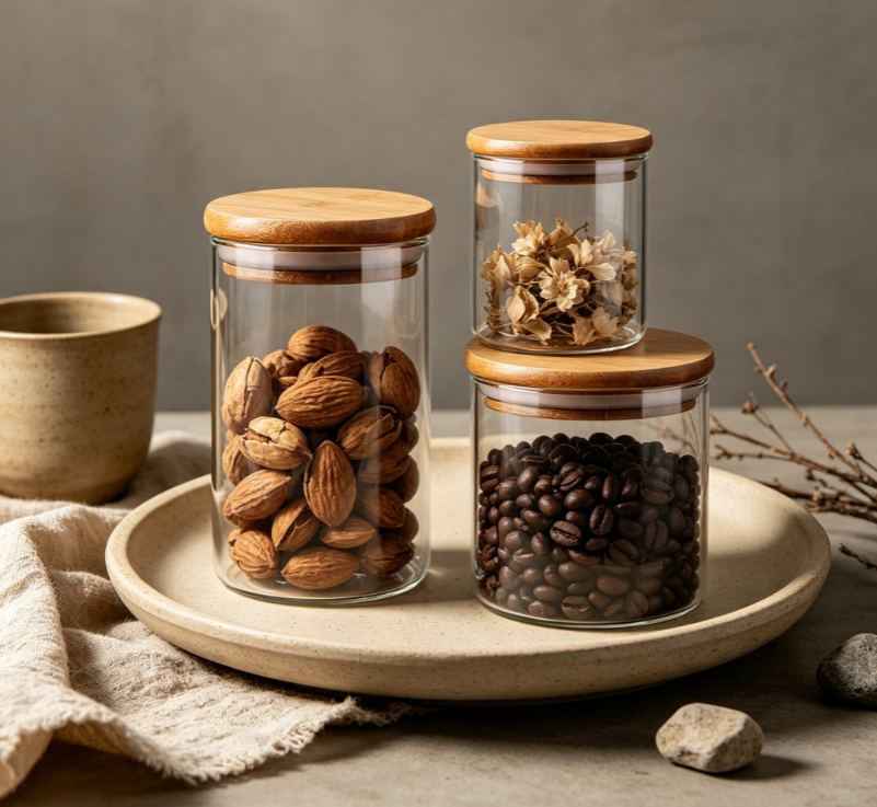 Round glass jar 4