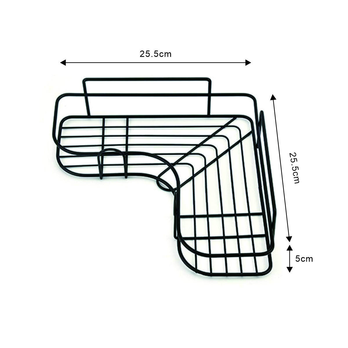 L-Shaped Corner Wall-Mounted Metal Storage Rack 5