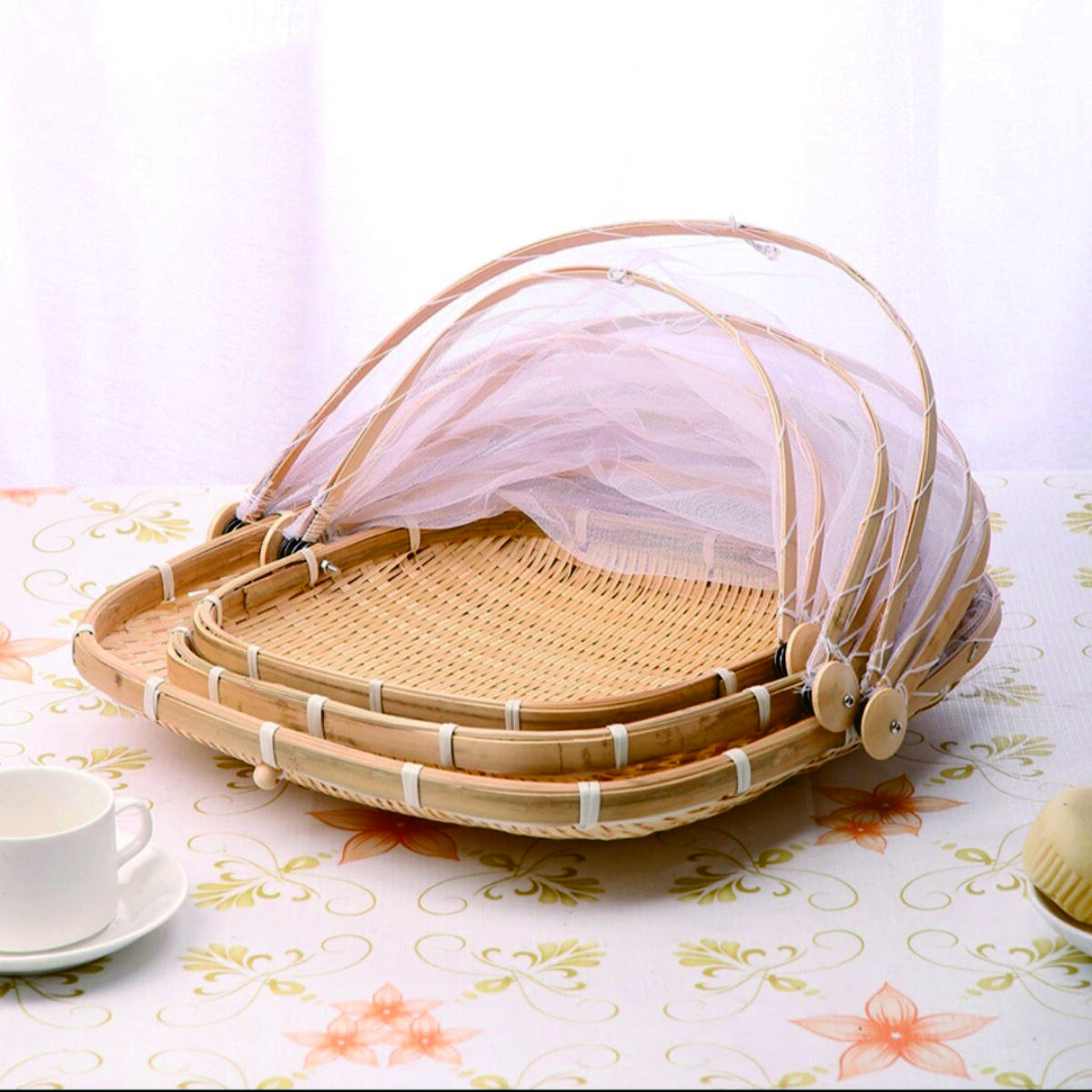 Bamboo Woven Insect-Proof Food Covers (3-Piece Set) 3