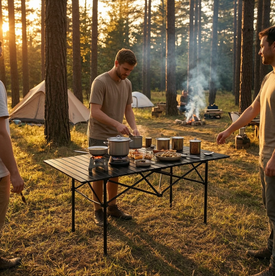 Outdoor Folding Egg-Roll Table