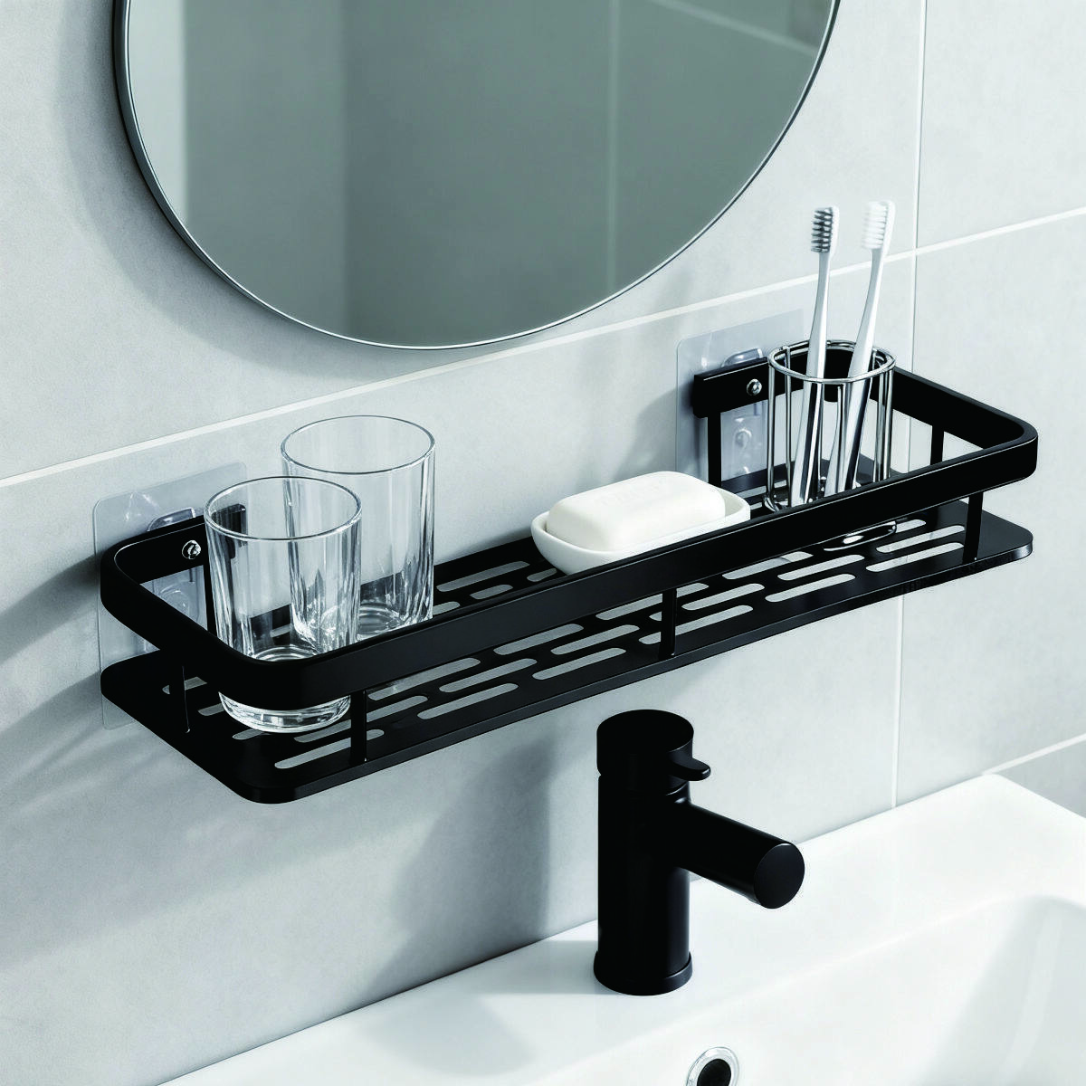 Long Two-Tier Wall-Mounted Shelf 4