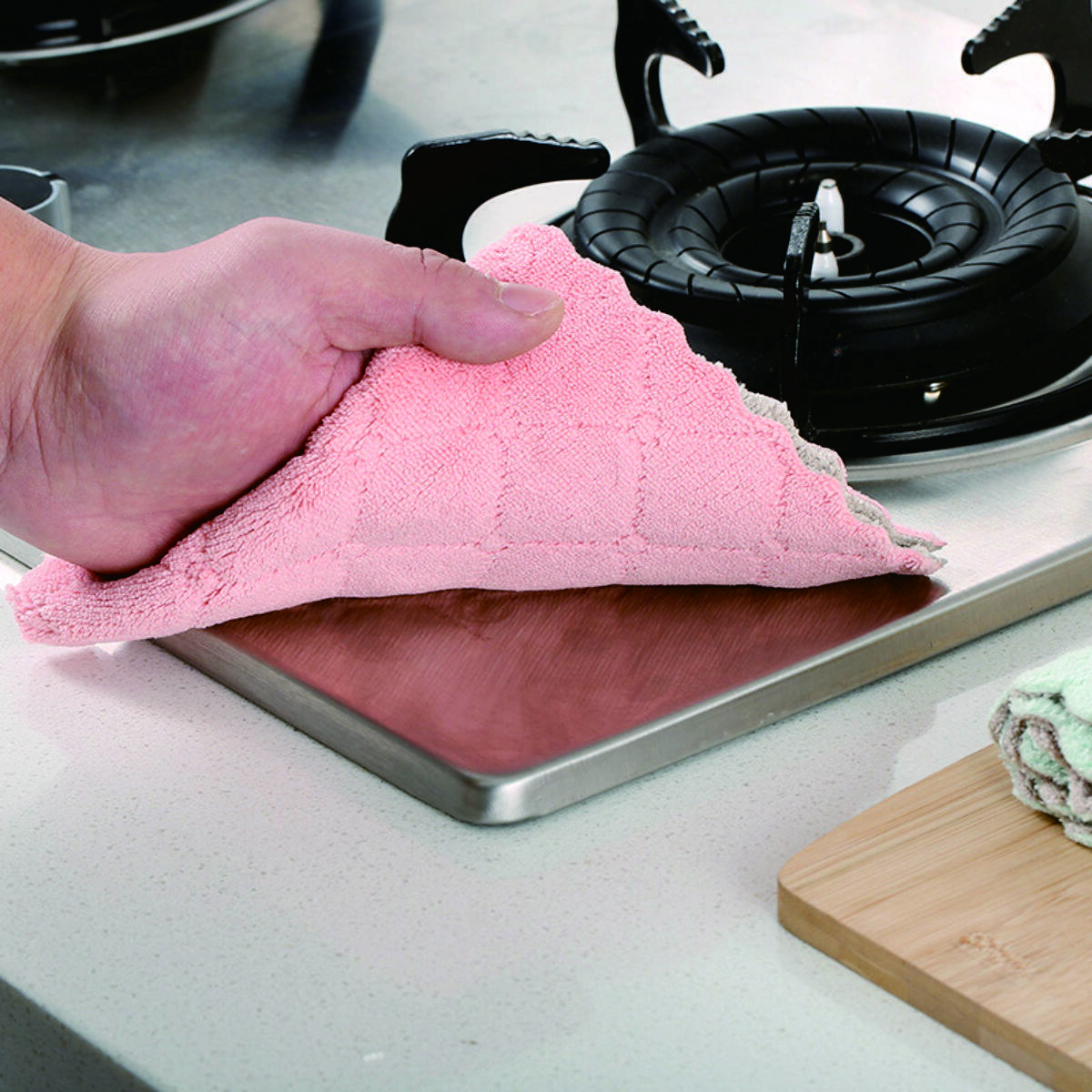 Diamond-pattern Double-sided Cleaning Cloth 2