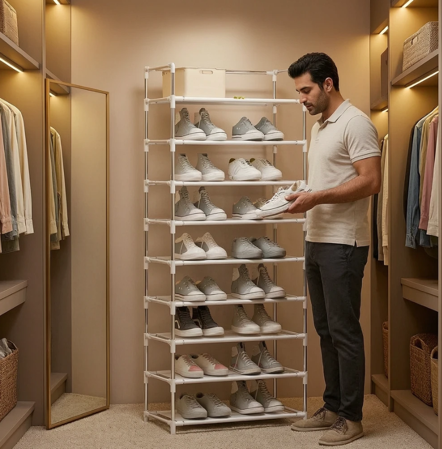 10-Tier Slim Shoe Rack 3