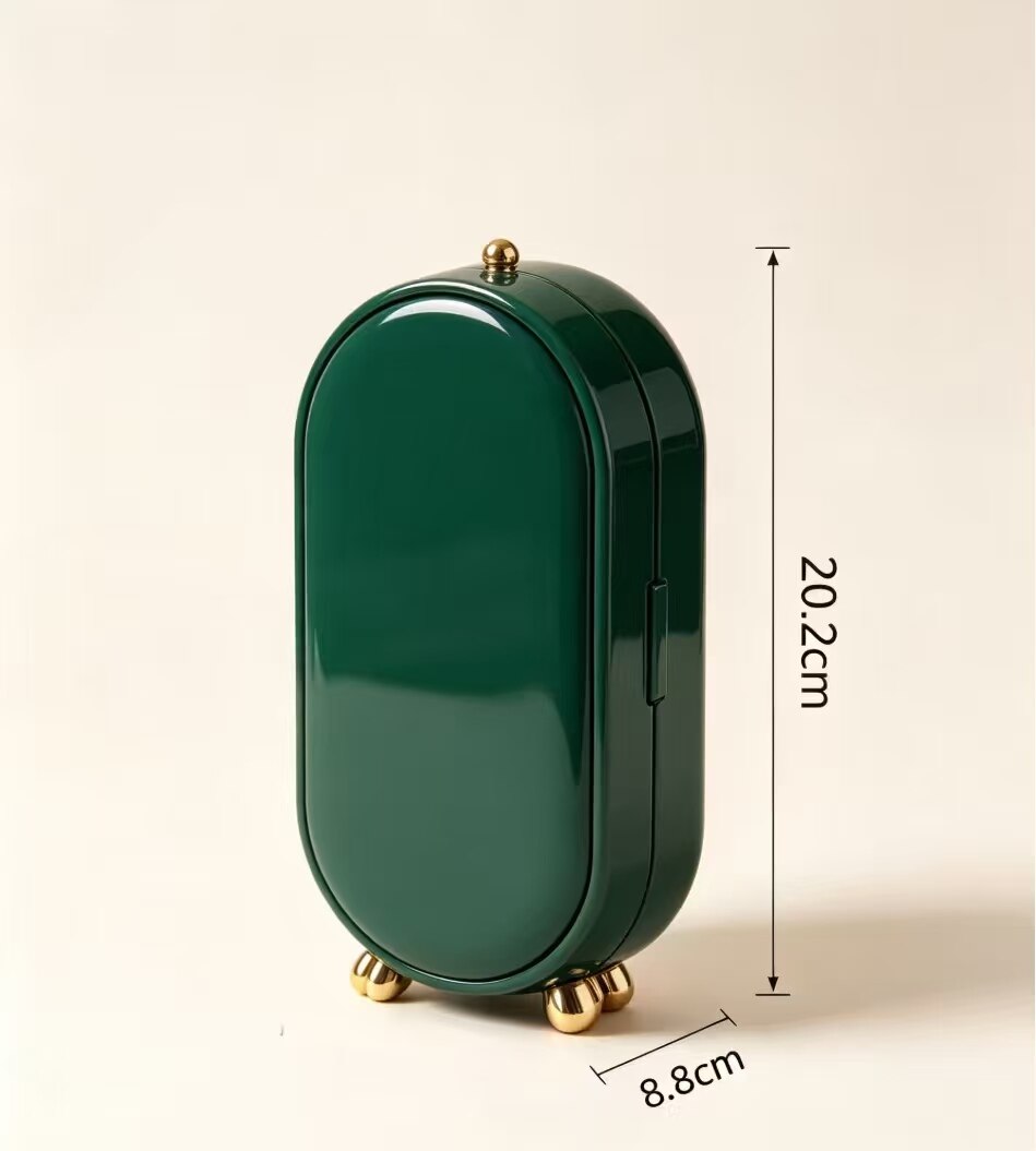 Pearlescent Oval Luxury Jewelry Organizer Box 5