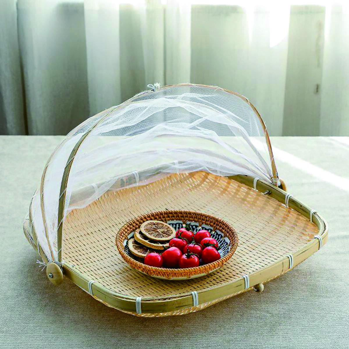 Bamboo Woven Food Covers (Set of 3) 2
