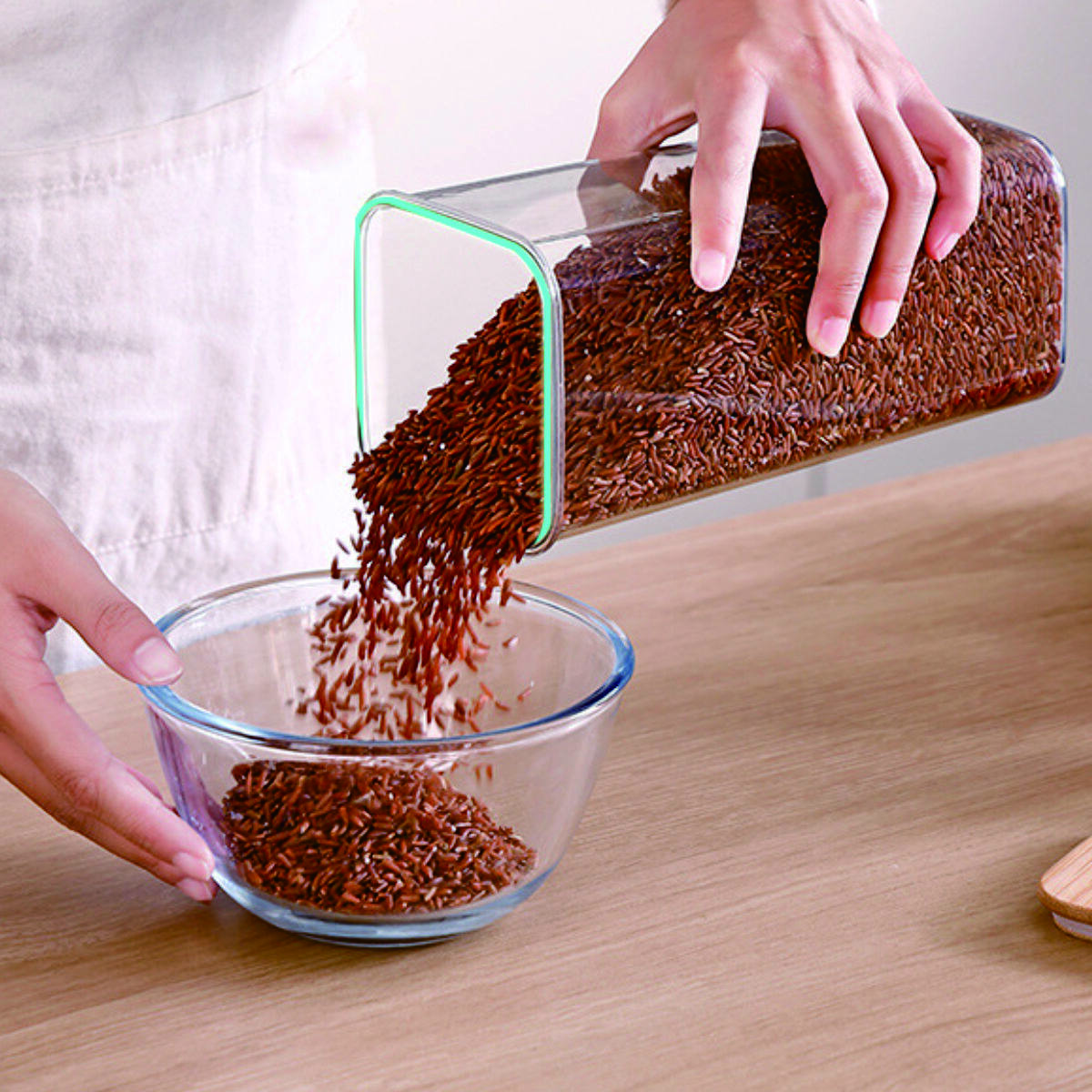 3-piece Square Glass Jar Set 3