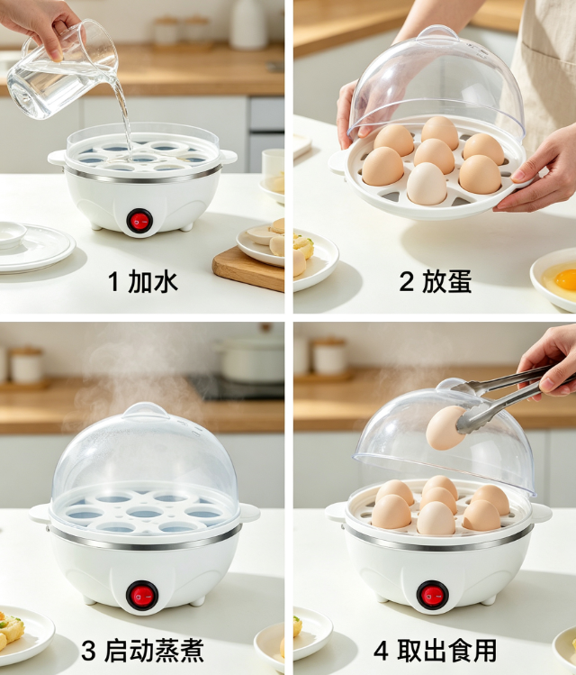 Compact Home Egg Steamer 4