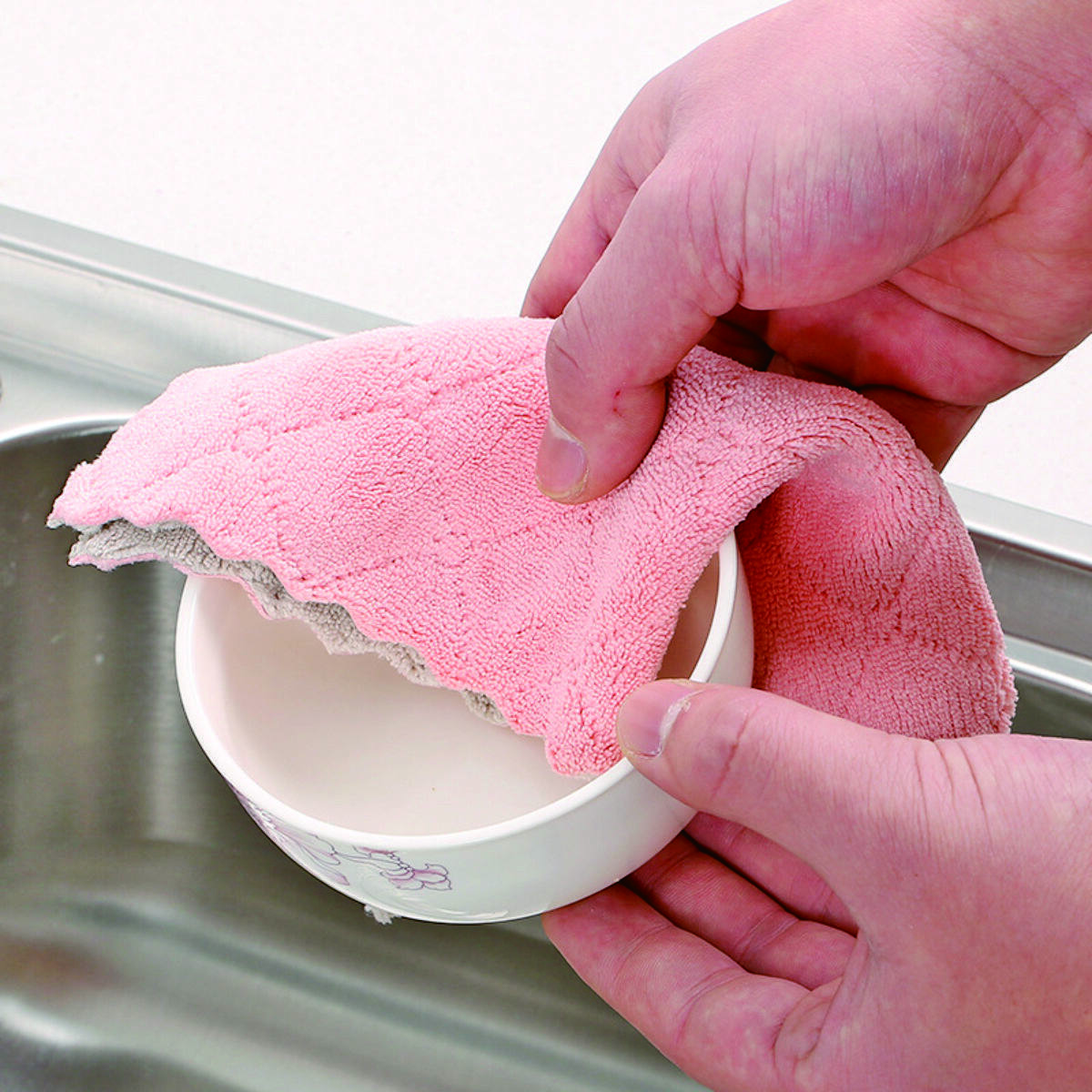 Diamond-patterned double-sided cleaning cloth 3