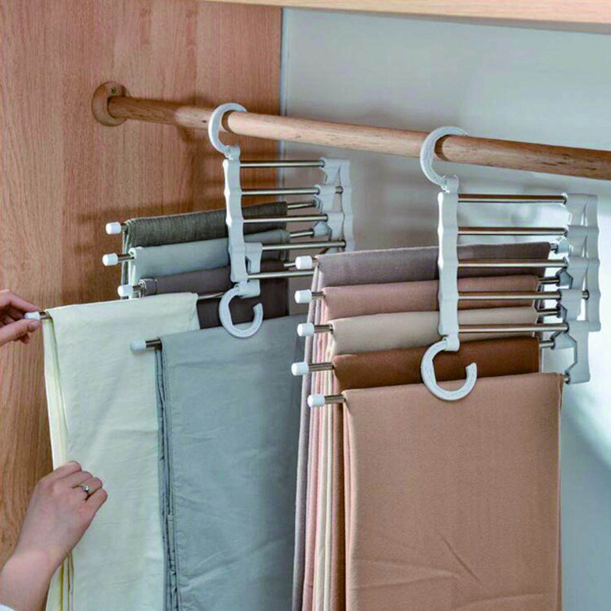 Stainless Steel Multi-Purpose Expandable Folding Clothes Storage Rack 4