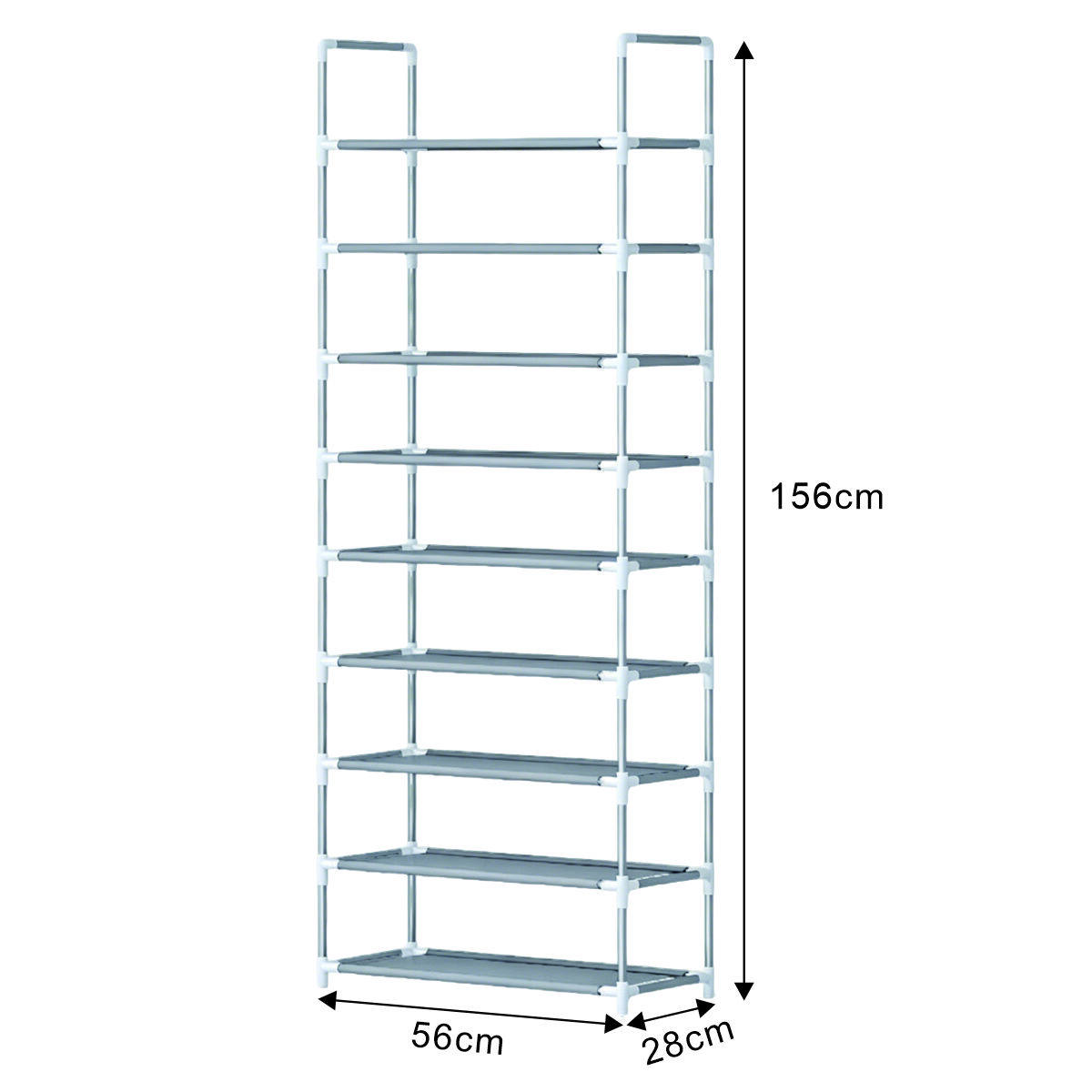 10-Tier Compact Narrow Shoe Rack 4