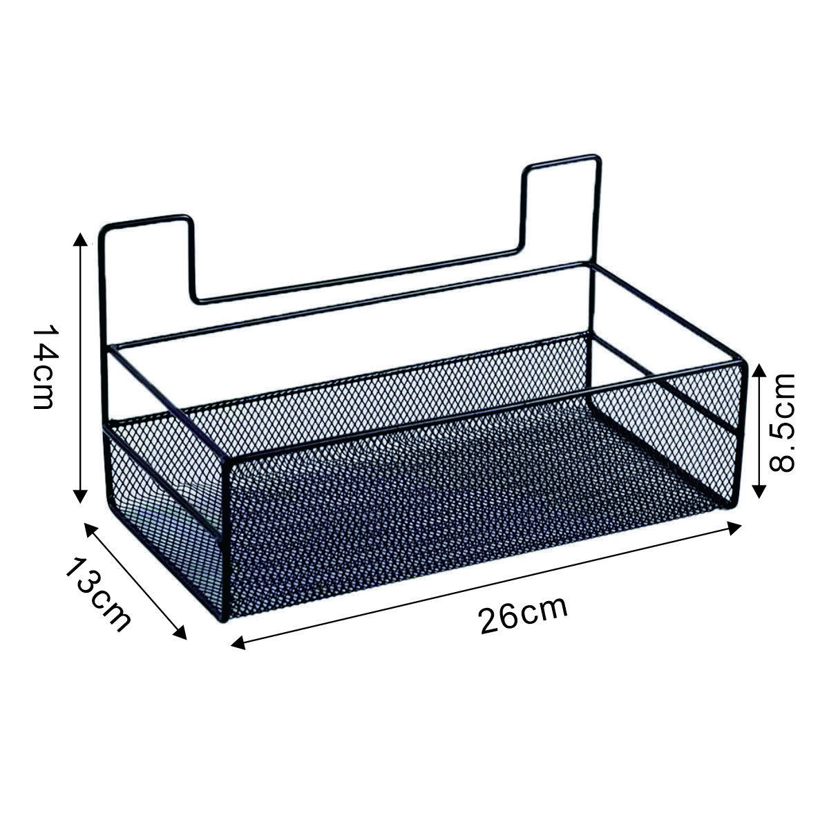 Drill-Free Iron Wall-Mount Storage Basket Set (2-Pack) 9
