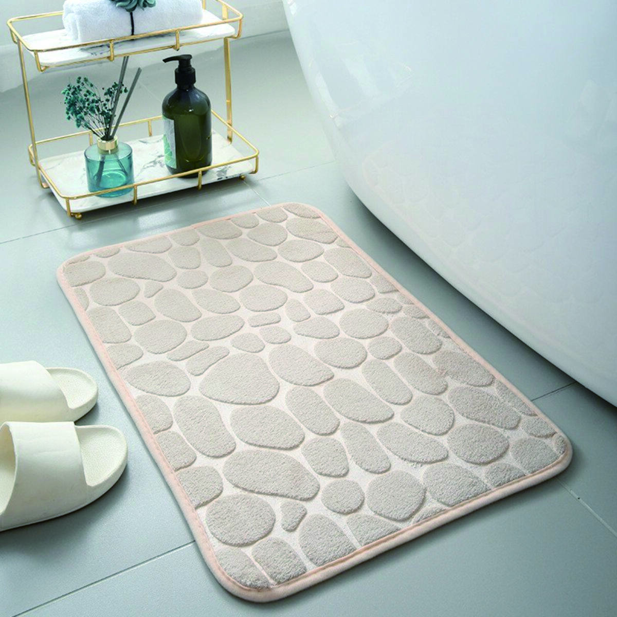 Stone-pattern Non-slip Absorbent Doormat 4