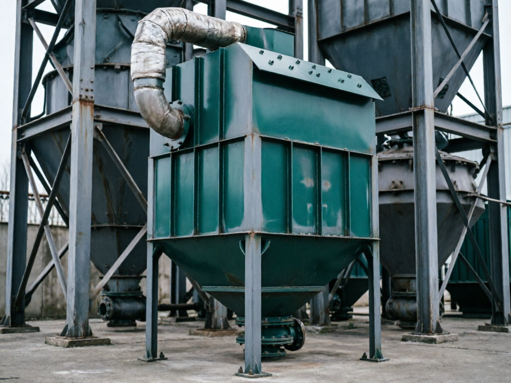 Explosion-proof pulse baghouse dust collector serving a coal pulverising and injection plant