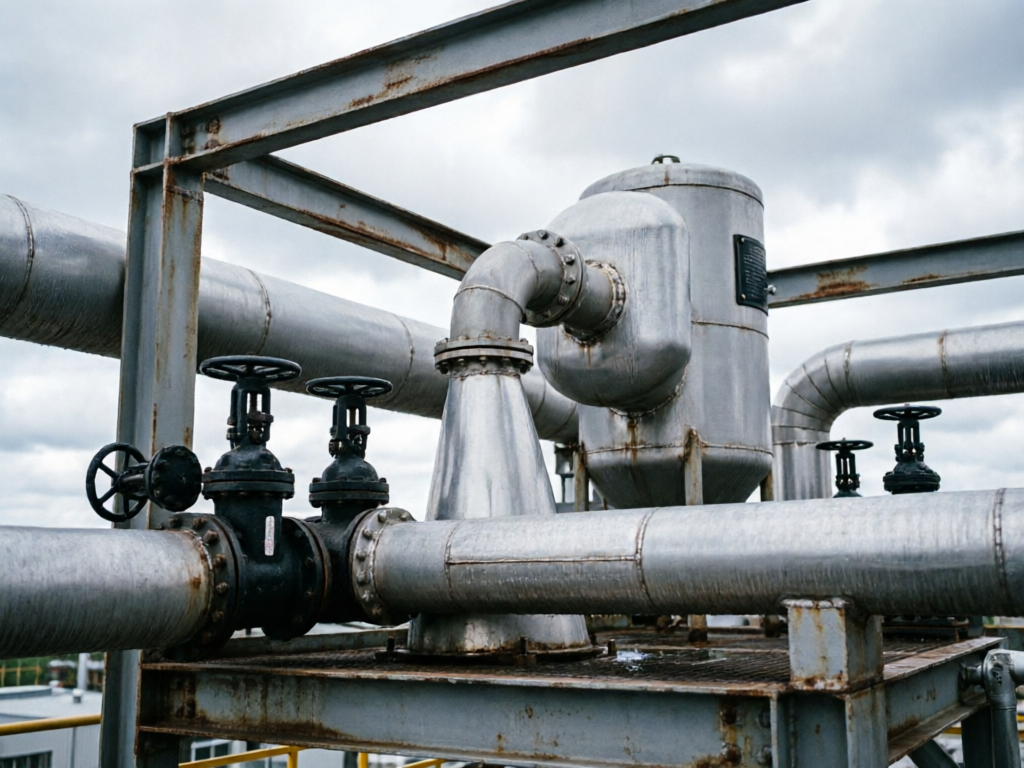 Blast furnace top gas recovery ejector system installed at a steel plant
