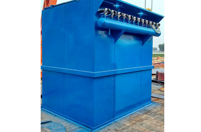 Pulse jet baghouse dust collector with pulse valve header finished in the factory yard