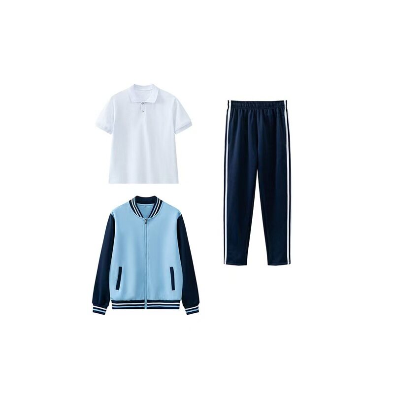 School Sports Uniform Set (Light Blue Jacket)