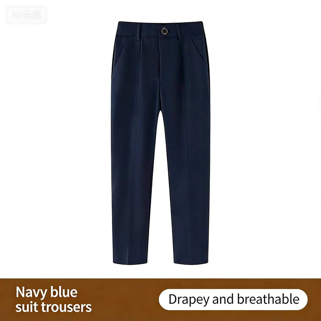 Navy Blue Suit Trousers