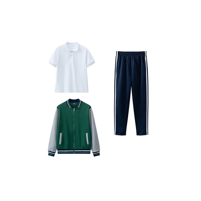 School Sports Uniform Set (Green Jacket)