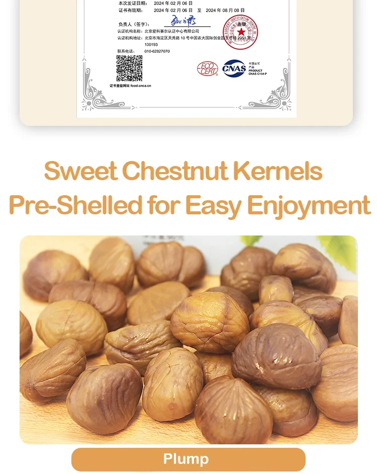 Organic Chestnut Kernels - detail