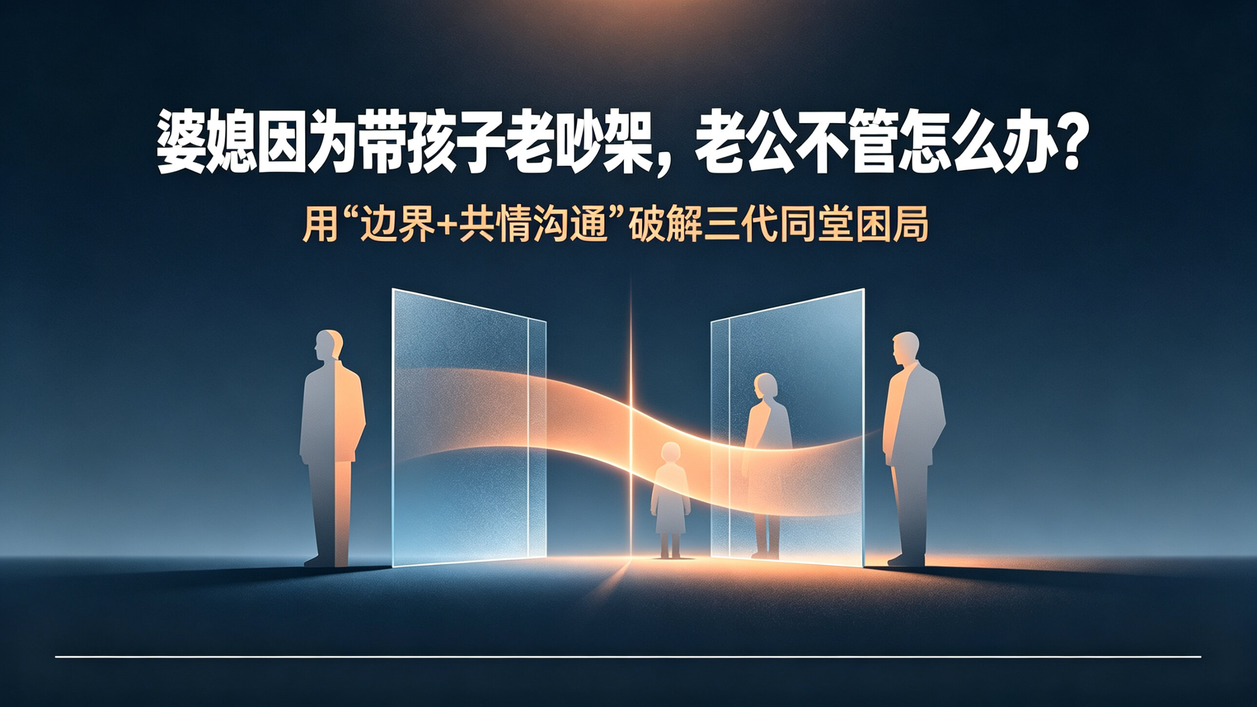 婆媳因为带孩子老吵架,老公不管怎么办?用“边界+共情沟通”破解三代同堂困局