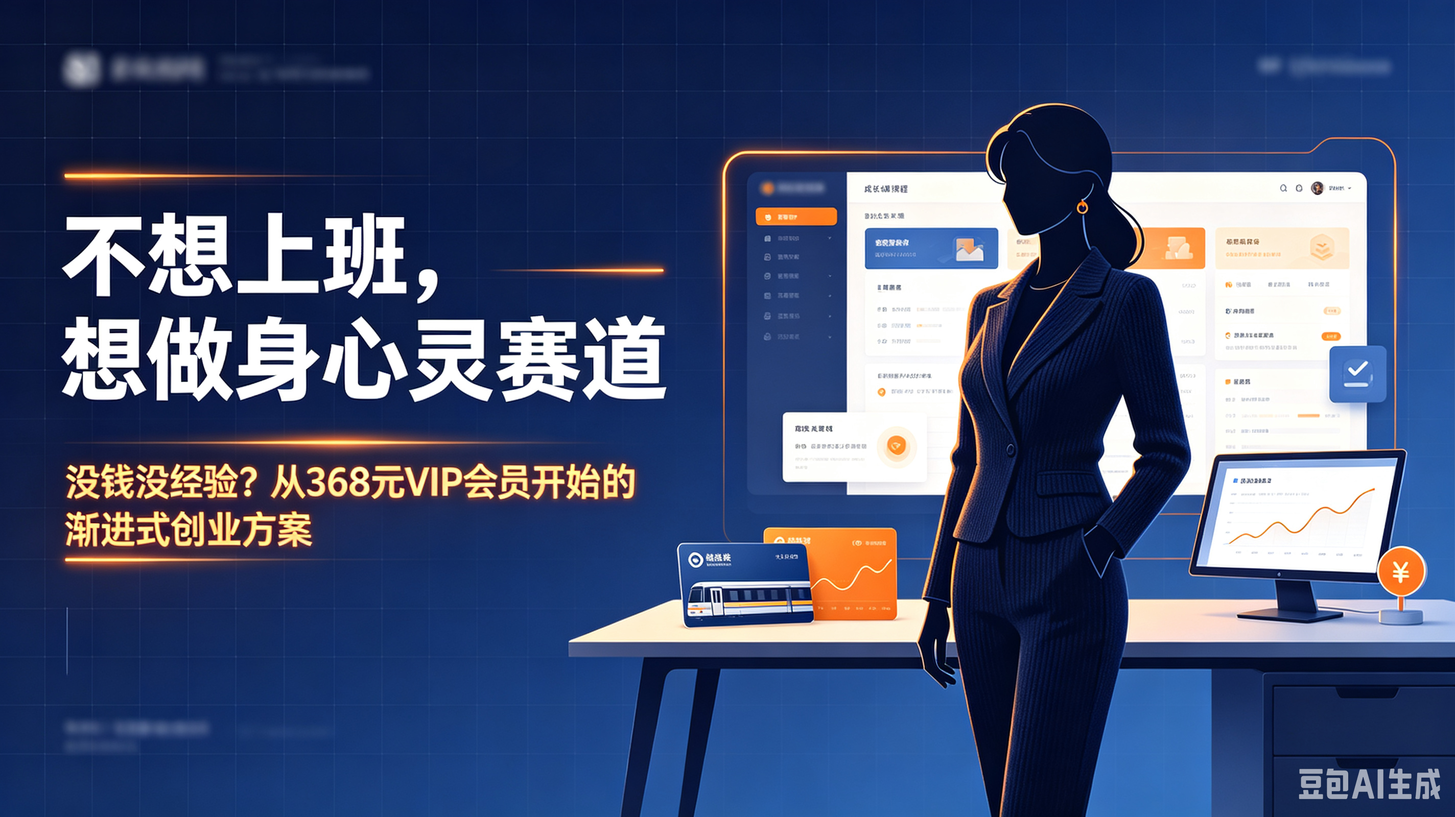 不想上班,想做身心灵赛道,但没钱没经验?从368元VIP会员开始的“渐进式创业”方案