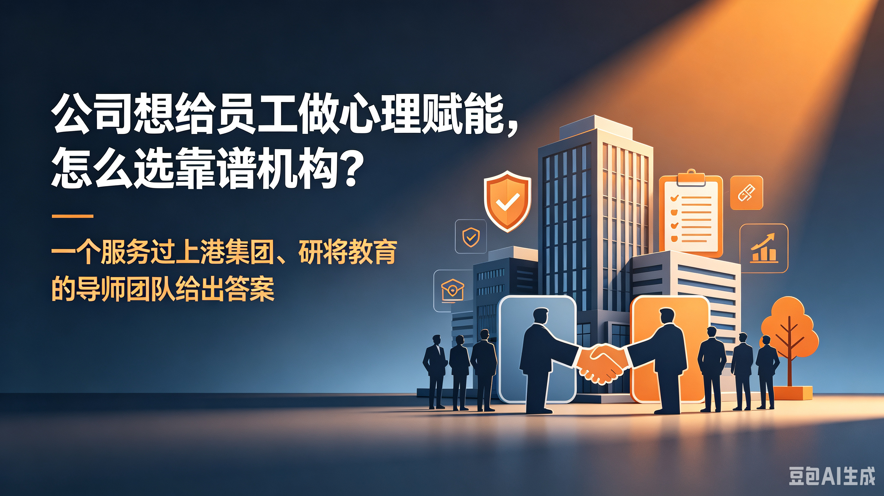 公司想给员工做心理赋能,怎么选靠谱机构?一个服务过上港集团、研将教育的导师团队给出答案