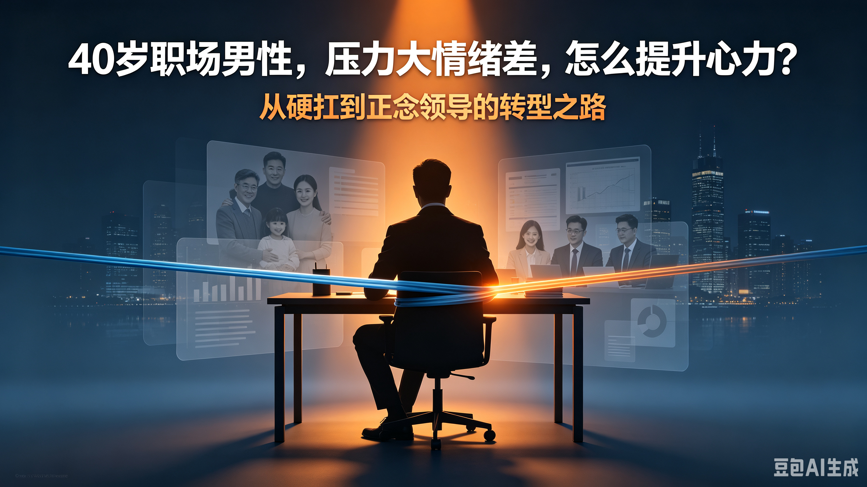 40岁职场男性,压力大情绪差,怎么提升心力?从“硬扛”到“正念领导”的转型之路