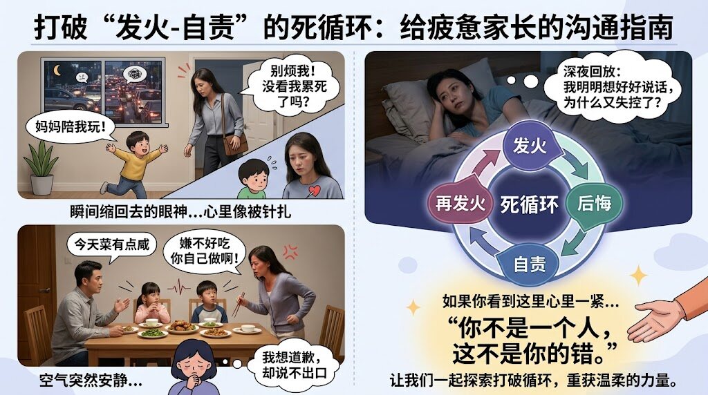 总是情绪失控对家人发火,事后又后悔?三步从“自动化反应”到“智慧回应”